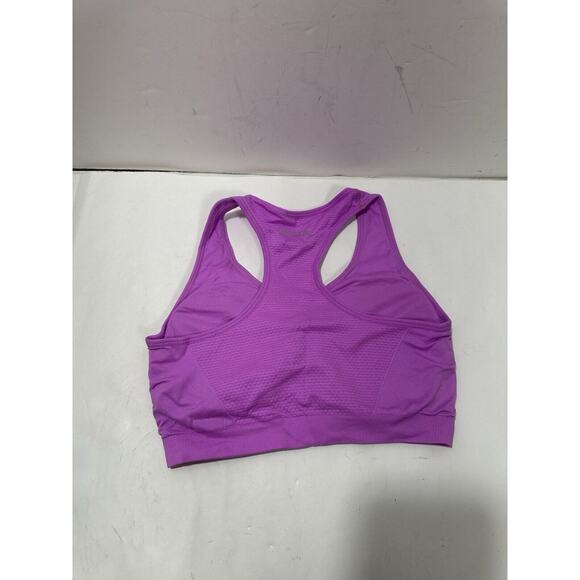 DANSKIN Women Seamless Sports Bra Crop Top Purpl w/Built In Cup Sz S/M (one Bra) - Picture 2 of 7
